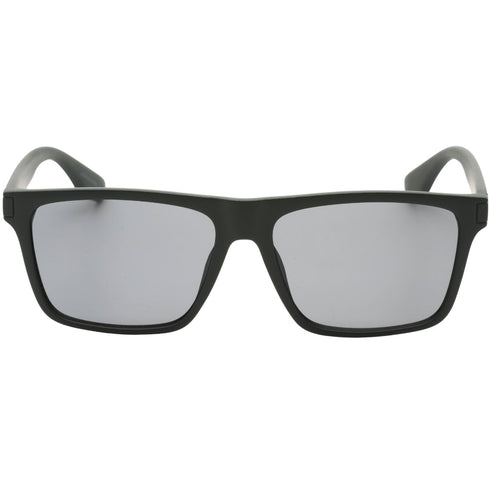 Calvin Klein Solid Smoke Lens Matte Cargo Black Sunglasses One Size